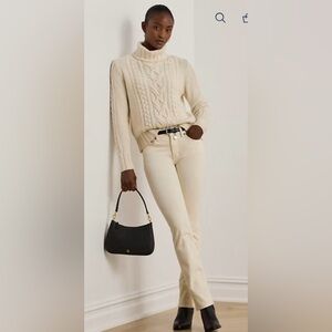 🆕Women’s Ralph Lauren Petite 14P Stretch Corduroy Mid-Rise Straight Pant